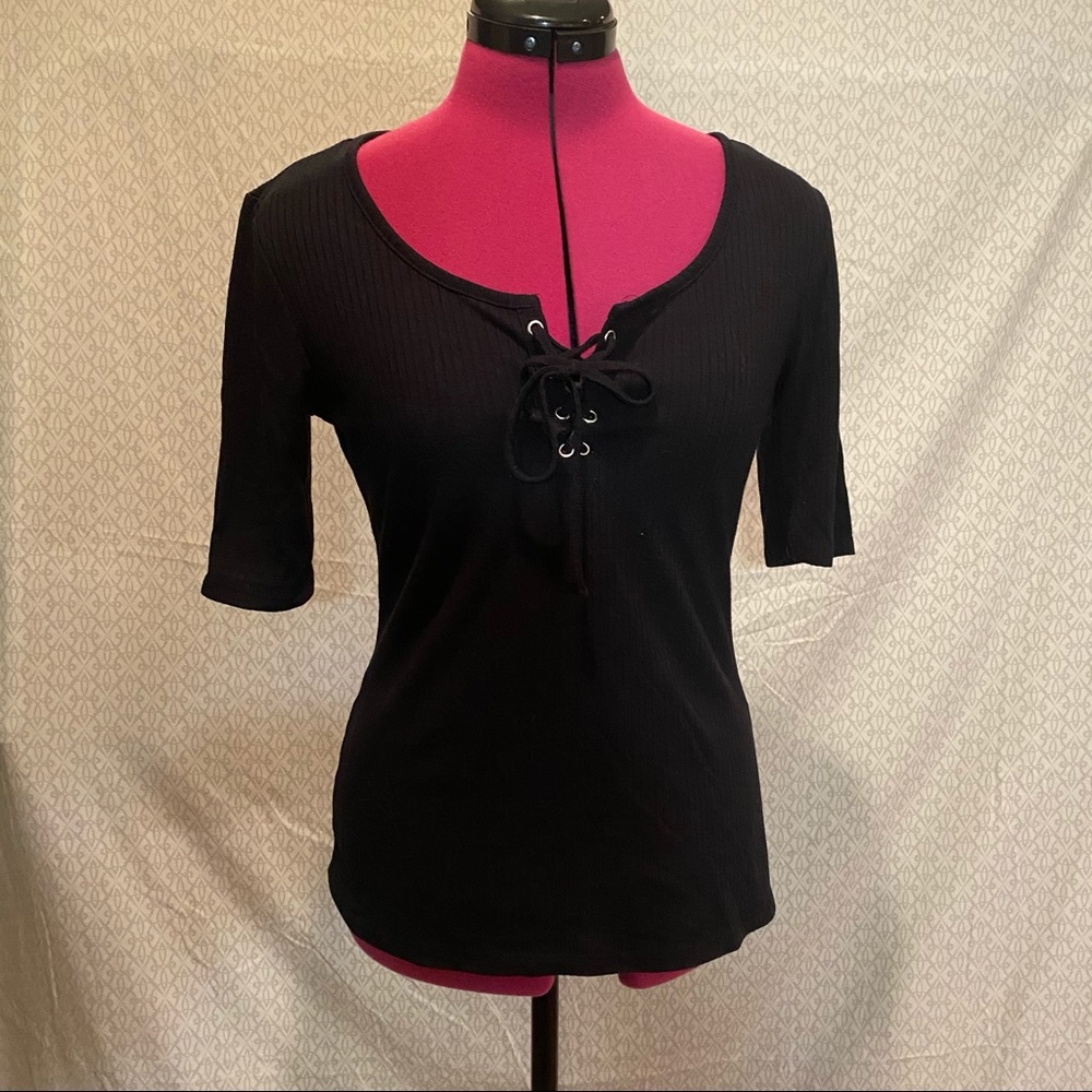 Black 3/4 Sleeve Top